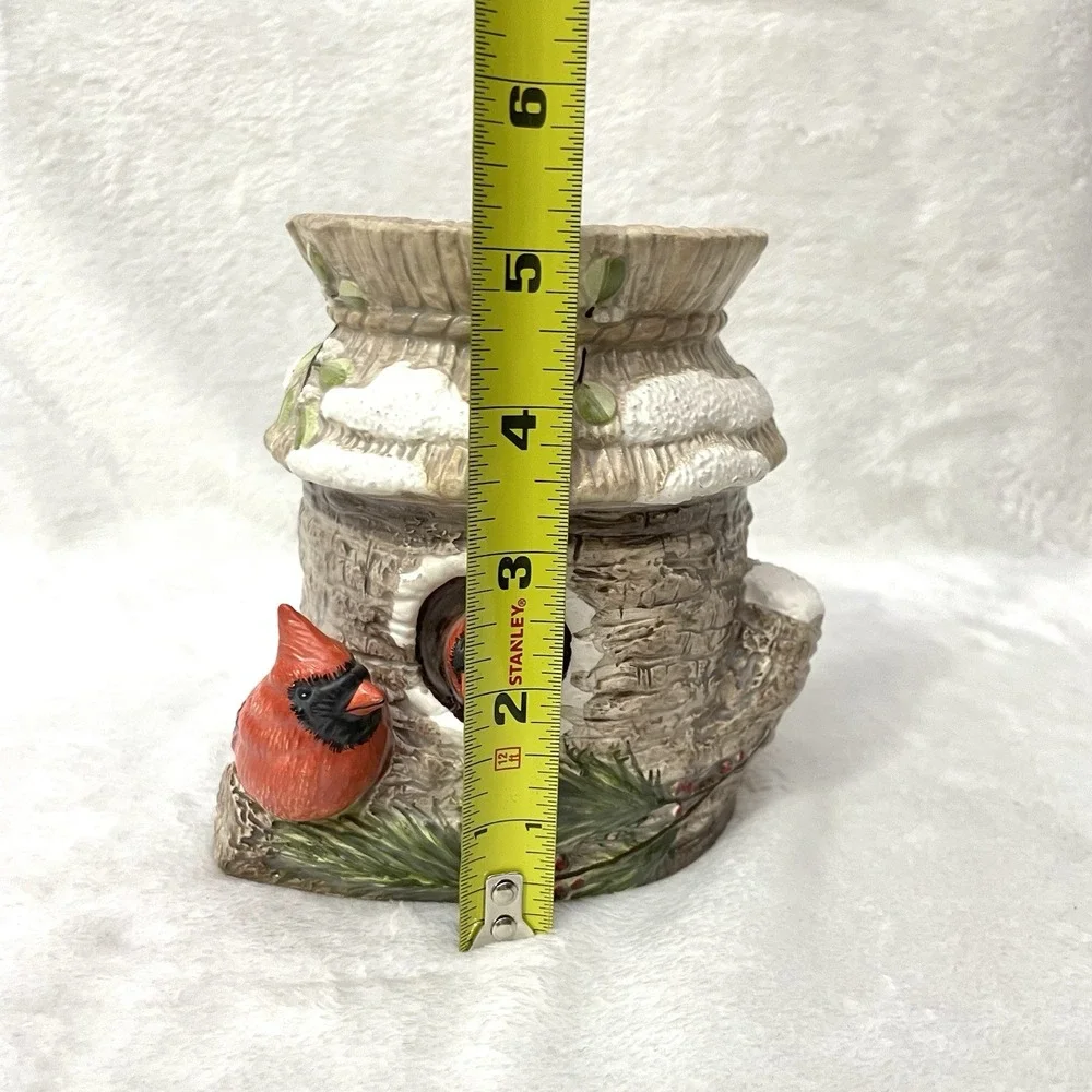Yankee Tea Light Red‎ Cardinals Votive / Candle holder Winter Cardinals Vintage
